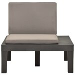 vidaXL Salon de jardin 5 Pièces Plastique Anthracite