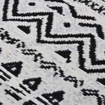 vidaXL Tapis Noir et blanc 120x180 cm Coton