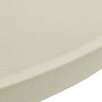Housse de table  60cm Crème extensible 2 pcs