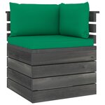 vidaXL Salon palette de jardin 8 Pièces avec coussins Bois de pin massif