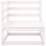 vidaXL Salon de jardin 3 Pièces Blanc Bois de pin massif
