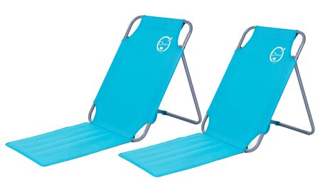 Lot de 2 chaises dossiers de plage pliables - O'Beach - Dimensions : 45 x 163  x 44 cm
