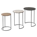 Rousseau Ensemble de tables d'appoint 3 Pièces Tiziano Métal Multicolore