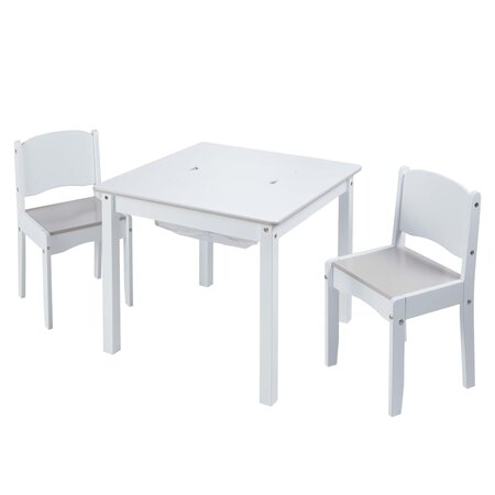 Worlds apart ensemble de table et chaises 3 pièces blanc