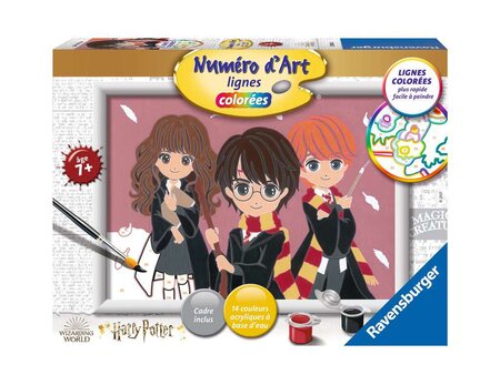 Numero d art lignes colorees portraits Harry Potter  moyen modele