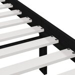 vidaXL Cadre de lit Noir Bois de pin massif 90x200 cm