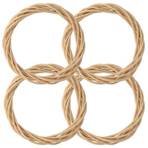 4 couronnes décoratives en osier 25 cm