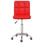vidaXL Chaises à manger pivotantes lot de 2 rouge similicuir