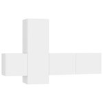 vidaXL Ensemble de meubles TV 3 Pièces Blanc Aggloméré