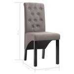 vidaXL Chaises à manger lot de 4 taupe tissu