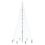 vidaXL Arbre de Noël avec poteau en métal 500 LED blanches froides 3m