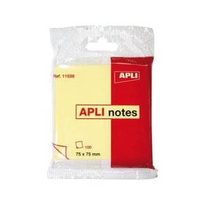 Bloc de 100 notes adhésif repositionnable 75 x 75 mm apli