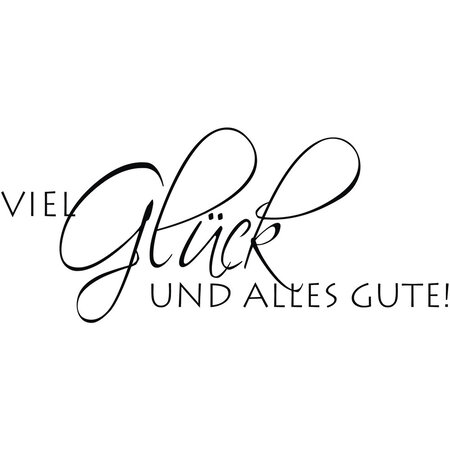 Tamp. bois "Viel Glück und alles Gute"  4x8cm  réf.16181