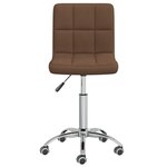 vidaXL Chaises pivotantes à manger lot de 6 marron tissu