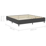 vidaXL Sommier tapissier Gris Tissu 200 x 200 cm