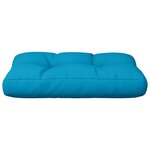 vidaXL Coussin de palette bleu 60x40x12 cm tissu