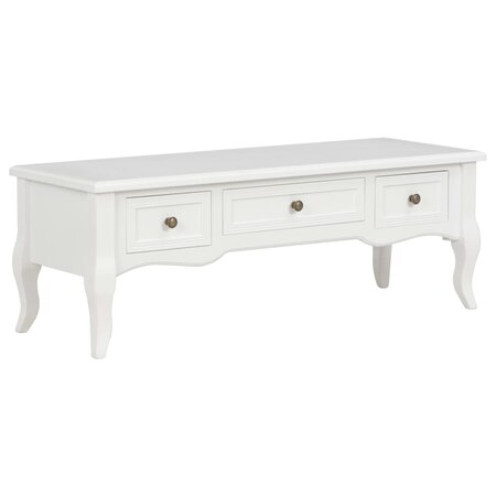 vidaXL Meuble TV Blanc 100 x 35 x 35 cm Bois