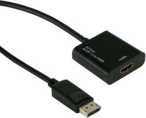 Adaptateur MCL-Samar DisplayPort mâle 1.1 vers HDMI femelle 15cm (Noir)