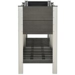 vidaXL Lit surélevé de jardin avec étagère 175x50x90 cm WPC Gris