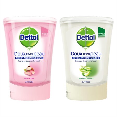 Pack No Touch Recharges Savon Liquide - Beurre de Karité + Aloe Vera - Action Antibact... DETTOL