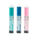 3 vinyles permanents 91 x 33 cm - aqua  bleu  rose clair