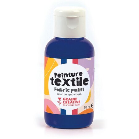 Peinture pour textile 50 ml - bleu marine