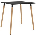 vidaXL Table de salle à manger Noir 80x80x75 cm Métal