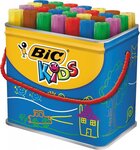 Baril de 30 feutres KIDS DECORALO Pte ogive bloquée extra large 12 couleurs assorties BIC