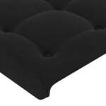 vidaXL Têtes de lit 4 Pièces Noir 100x5x78/88 cm Velours