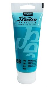 Peinture studio acrylique tube vert/bleu iridescent 100 ml pébéo