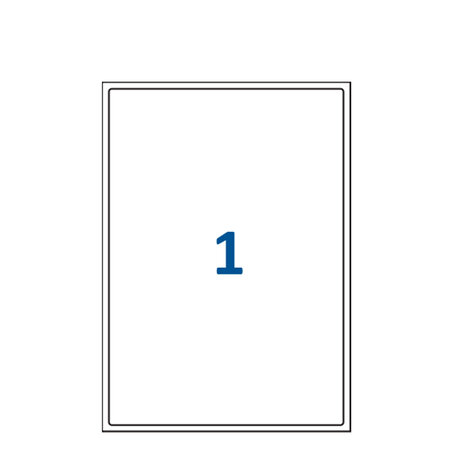 Lot de 500 planches étiquettes autocollantes blanches sur feuille a4 : 199,6 x 289,1 mm (1 étiquette par feuille, spéciales bons de transport)
