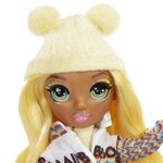Rainbow high winter break poupée mannequin 28m - sunny madison - jaune