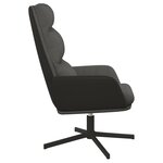 vidaXL Chaise de relaxation Gris foncé Tissu