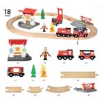 Brio World Circuit Action Pompier - Coffret complet 18 pieces - Circuit de train en bois - Ravensburger - Mixte des 3 ans - 33815