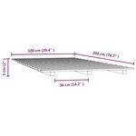 vidaXL Cadre de lit Marron miel 100x200 cm Bois de pin massif