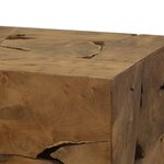 vidaXL Table basse 50 x 50 x 35 cm Teck véritable Marron