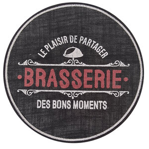 Set de table rond le plaisir de partager