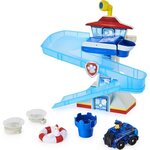 Pat patrouille - playset de bain adventure bay + vehicule chase lumineux paw patrol - 6060970 - jouet bain enfant 3 ans et +