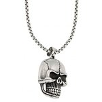 Pendentif crâne zippo et sa chaîne en maille vénitienne