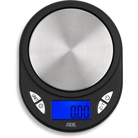 ADE 0409036 - Balance de poche portée 100g /graduation 0.01 g - Ecran LCD rétroéclairage bleu - Arret et tare automatique