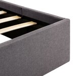 vidaXL Cadre de lit à stockage hydraulique et LED Taupe 180x200 cm