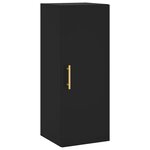 vidaXL Buffet haut Noir 34 5x34x180 cm Bois d'ingénierie