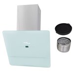 vidaXL Hotte Verre trempé Blanc 600 mm