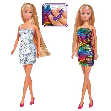 Simba steffi love robe paillettes sequins argent - 29 cm