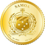Pièce de monnaie en Or $50 Tala g 0.5 Millésime 2023 Small Gold Coin INDIAN HEAD
