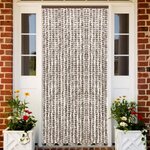 vidaXL Moustiquaire Taupe et blanc 90x220 cm Chenille