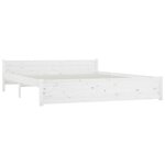 vidaXL Cadre de lit blanc bois massif 200x200 cm