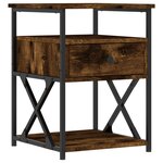 vidaXL Tables de chevet 2 Pièces chêne fumé 40x42x55 cm bois d'ingénierie