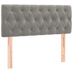 vidaXL Lit à sommier tapissier et matelas Gris clair 90x200 cm Velours