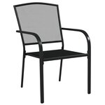 vidaXL Ensemble de salle à manger de jardin 3 Pièces anthracite acier